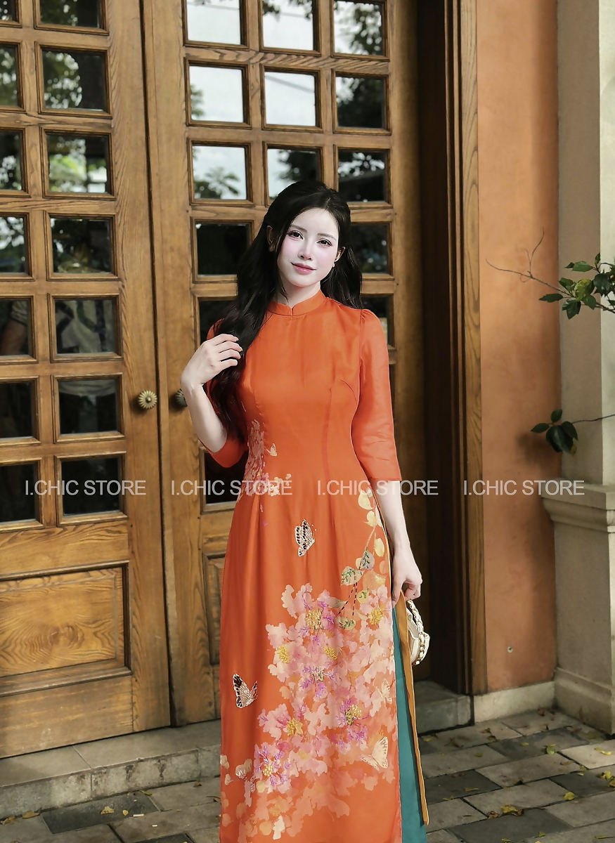 Áo Dài Tử Vy - Đính Cườm